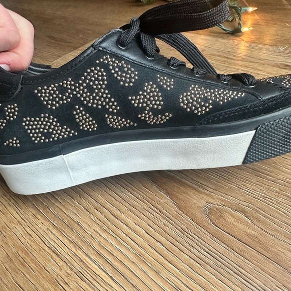 Rag and Bone women’s RB Army low top sneaker, studded leopard, black gold, 38.5 - Picture 7 of 13